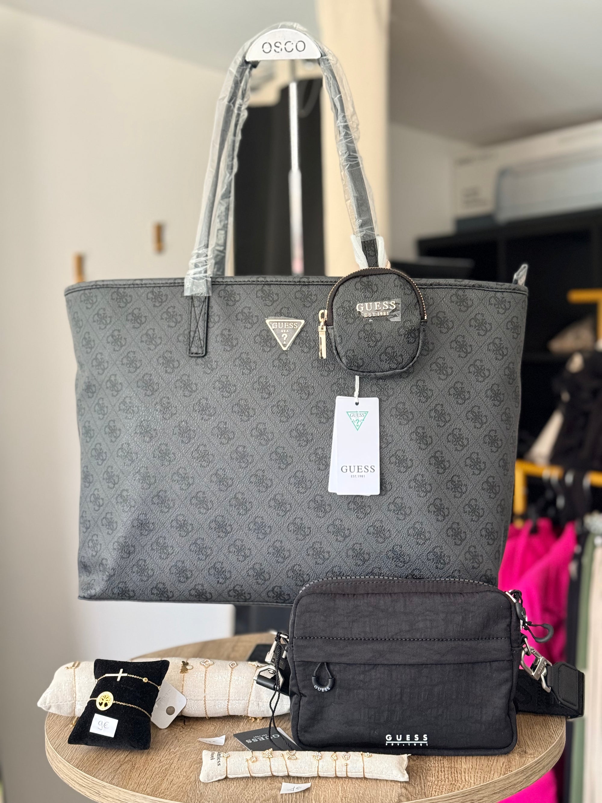 Sac Cabas Guess Power Play 4G Noir