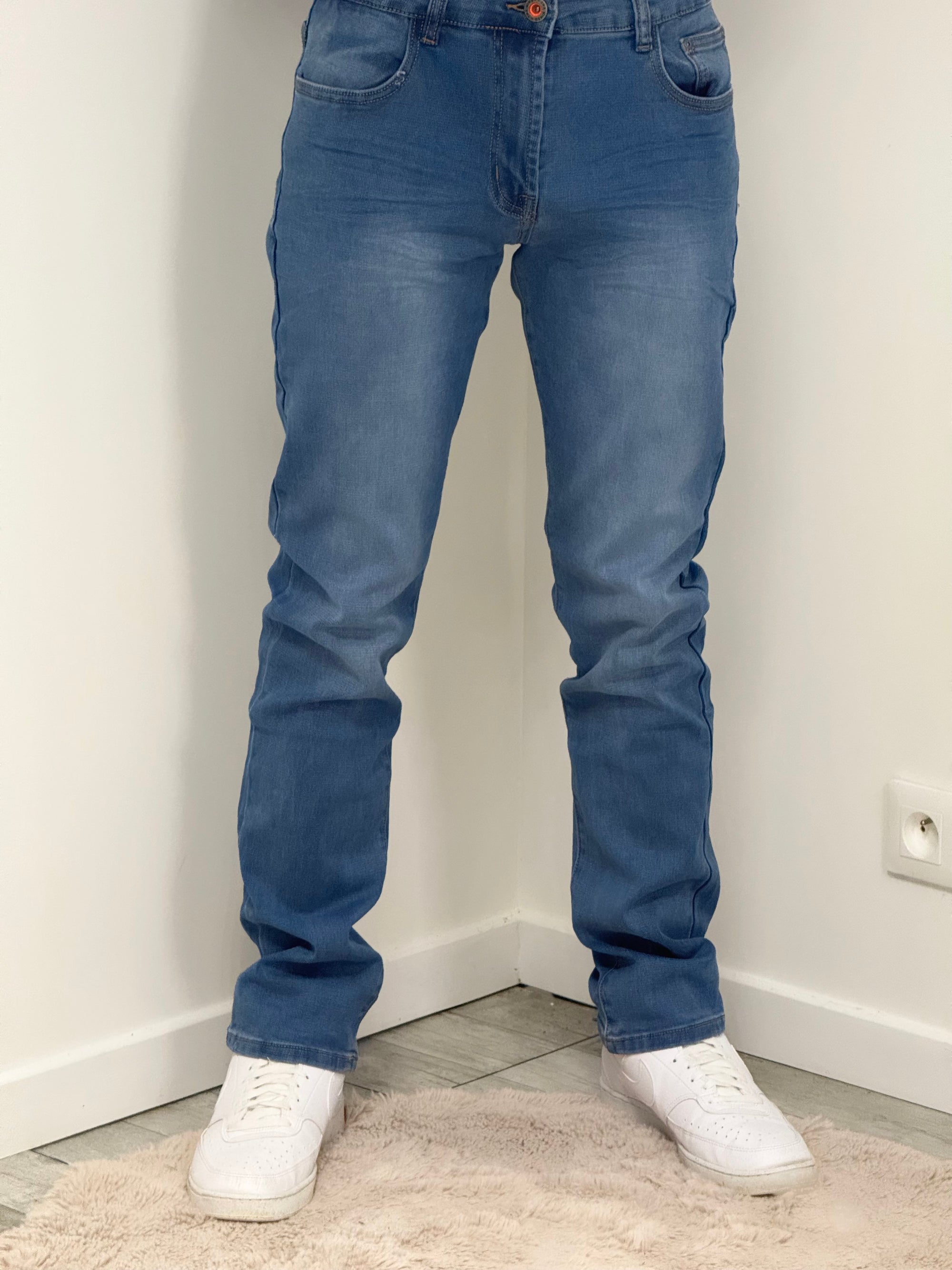 Jeans regular bleu denim